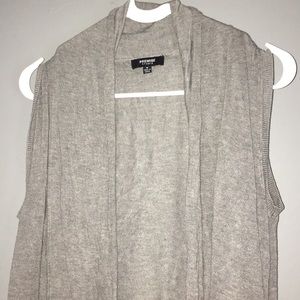 Grey open arm cardigan